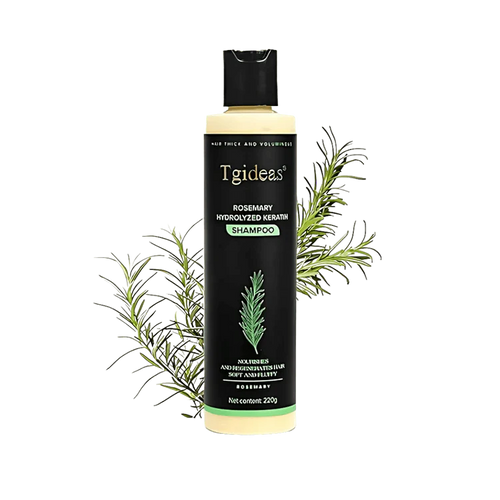 Keratina + Romero + Ortiga + Biotina - Champú Nutritivo y Regenerador para Cabello Grueso y Voluminoso (220 ml) - IdeasLabCo™