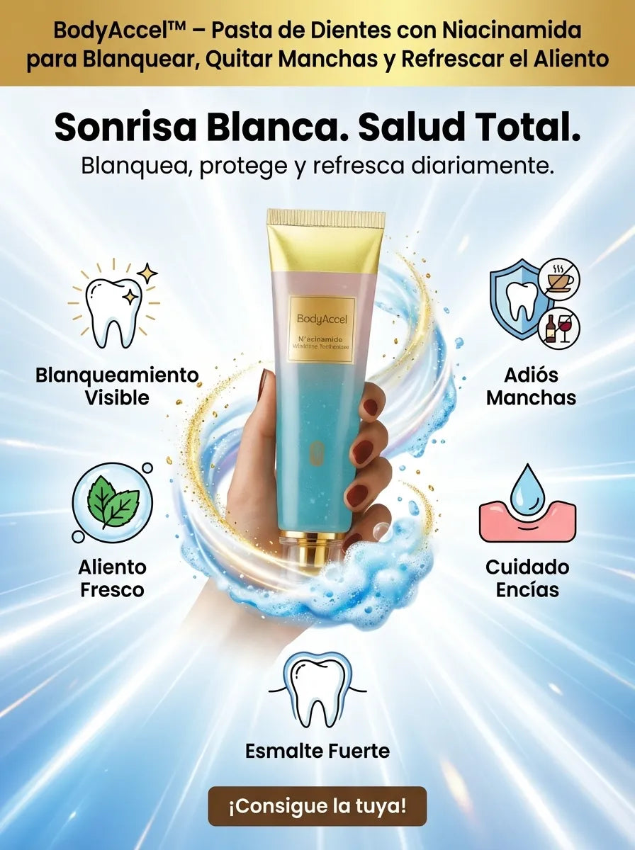 BodyAccel™ – Pasta de Dientes con Niacinamida para Blanquear, Quitar Manchas y Refrescar el Aliento